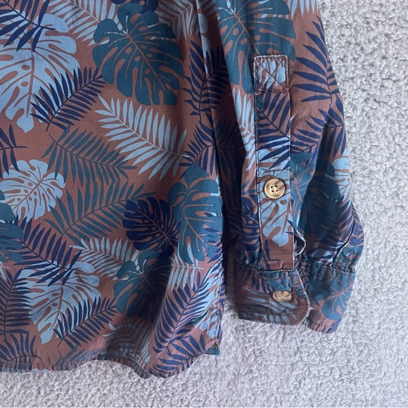 Duluth Trading Co Men's Size XL Long Sleeve Relaxes Fit All Over Print Hawaiian - Picture 4 of 9